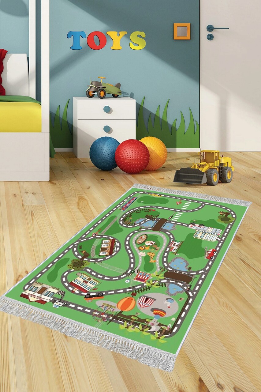 Covor pentru copii, ELS511, 80x120 cm, Multicolor - imagine 6